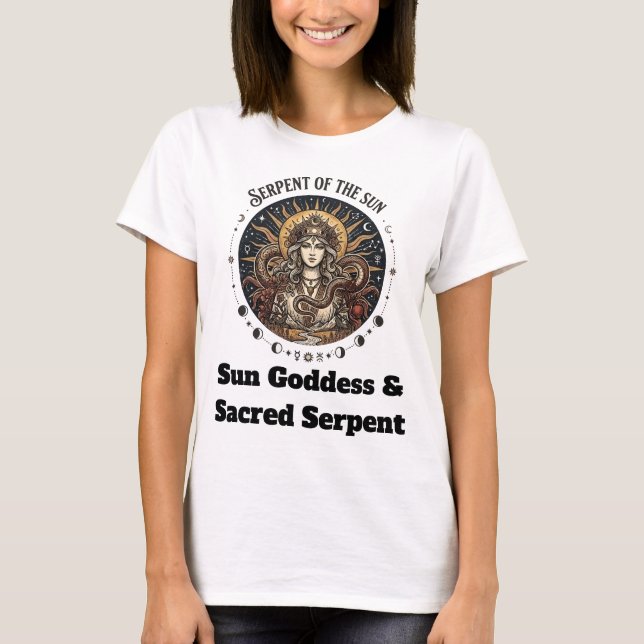Camiseta Deusa do Sol & Serpente Sagrada (Frente)