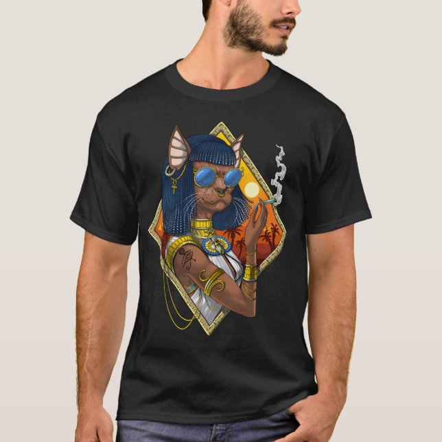 Camiseta Deusa egípcia Bastet (Frente)