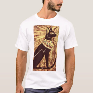 Camiseta Deusa Gato em Dourado