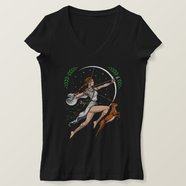 Camiseta Deusa Grega Artemis (Frente do Design)