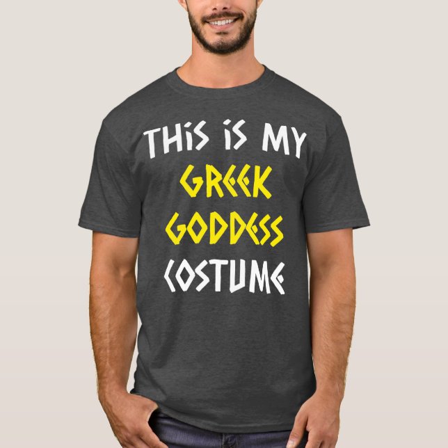 Camiseta Deusa Grega Costume Halloween Mitologia preguiçosa (Frente)