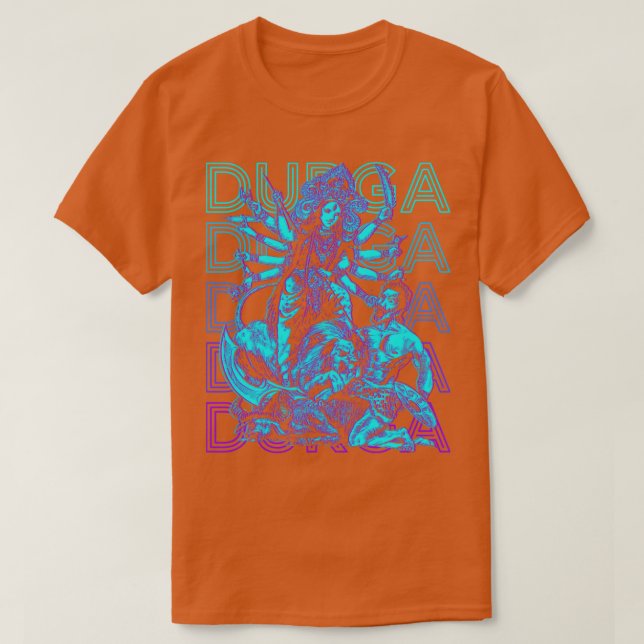 Camiseta Deusa Hindu da Durga Deusa Dona Antiga Mitologia H (Frente do Design)