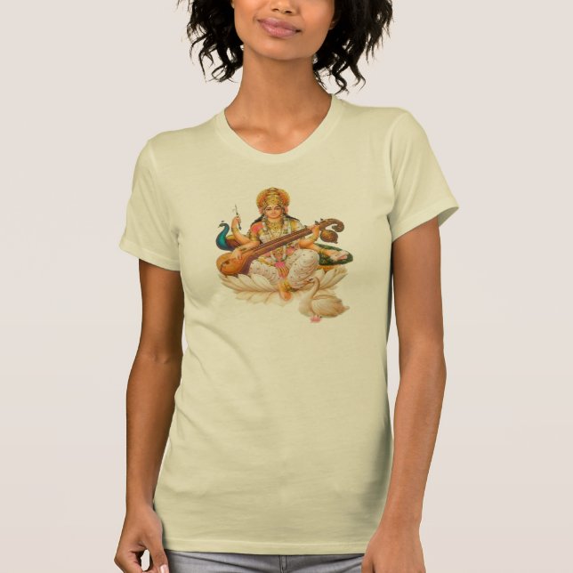 Camiseta Deusa Hindu Saraswati, Tshirt (Frente)