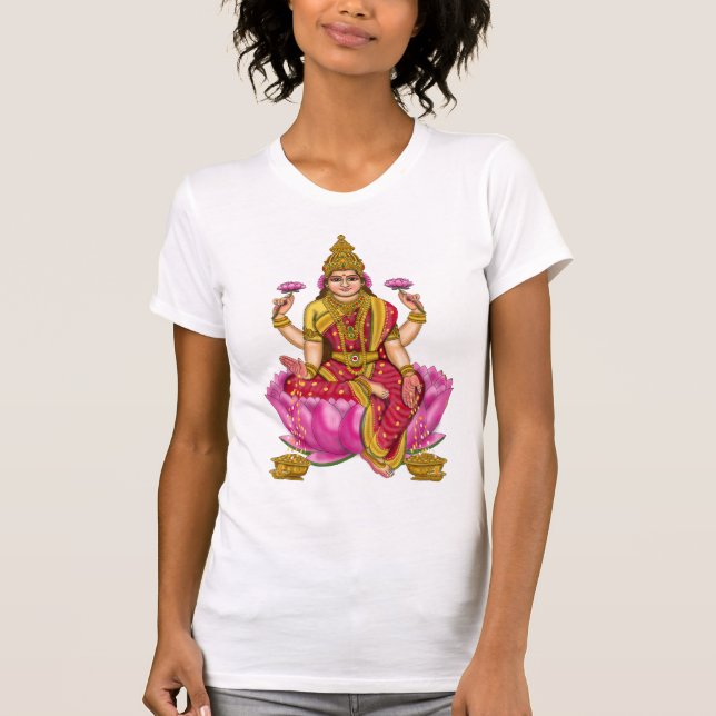 Camiseta Deusa Lakshmi - Camisa-T feminina (Frente)