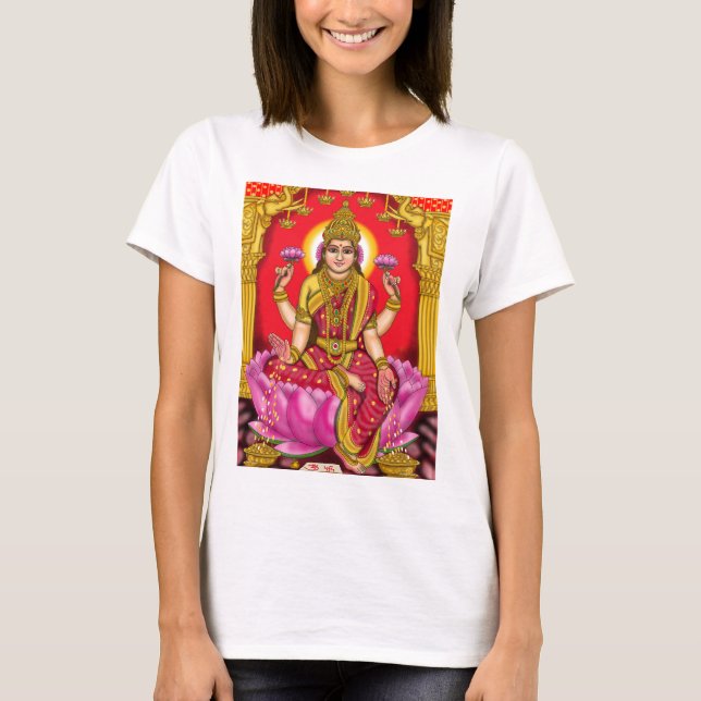 Camiseta Deusa Lakshmi - Camisa-T feminina (Frente)