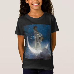 Camiseta Deusa Lua Espalhando Estrelas à Noite