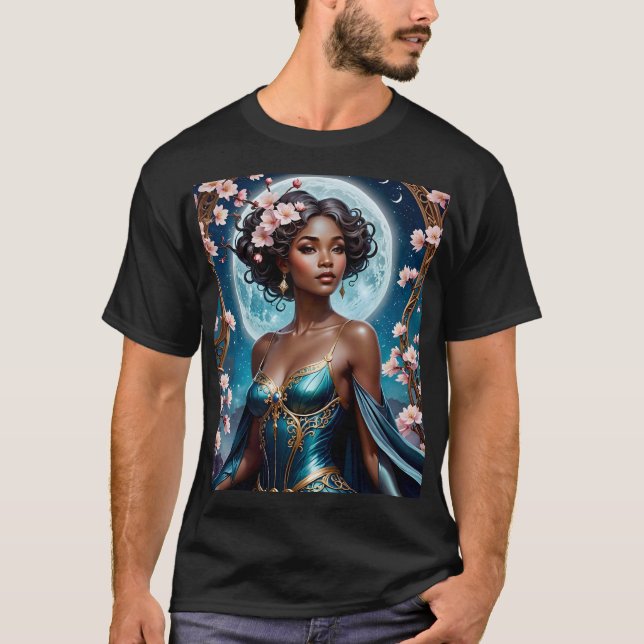 Camiseta Deusa Moonlit em Bloom Fantasy Tee (Frente)