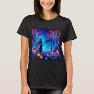 Camiseta Deusa Neon Forest Of Light Fantasy conto de fadas