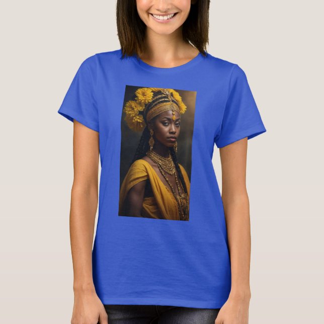 Camiseta Deusa Oxum (Oshun) - mitologia brasileira africana (Frente)
