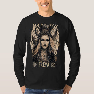 Camiseta Deusa Viking Freya Escudeira Mitologia Celta