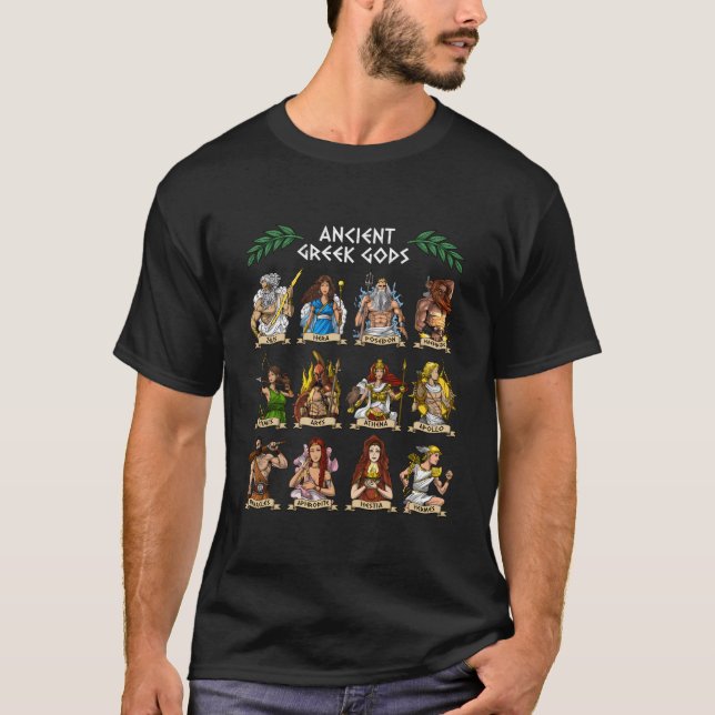 Camiseta Deuses da mitologia grega Grécia antiga (Frente)