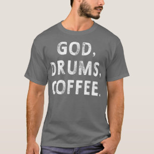 Camiseta Deuses Drum Café DrummerMulheres Homens Presente M