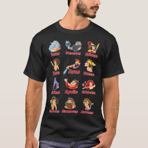 Camiseta Deuses E Deusas Educacionais Do Grego Antigo