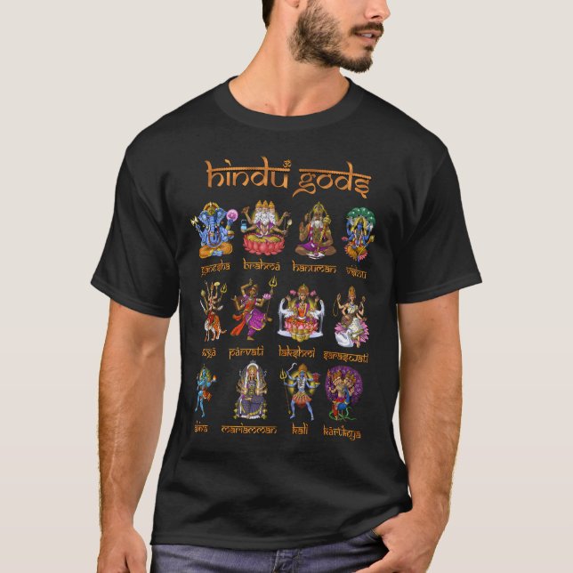 Camiseta Deuses e Deusas Hindus (Frente)