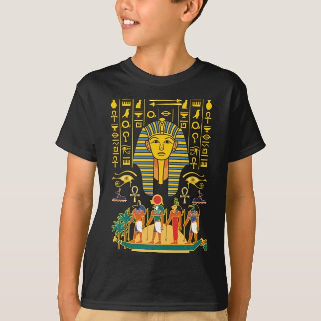Camiseta Deuses egípcios Egito Deidades faraó Anubis Horus (Frente)