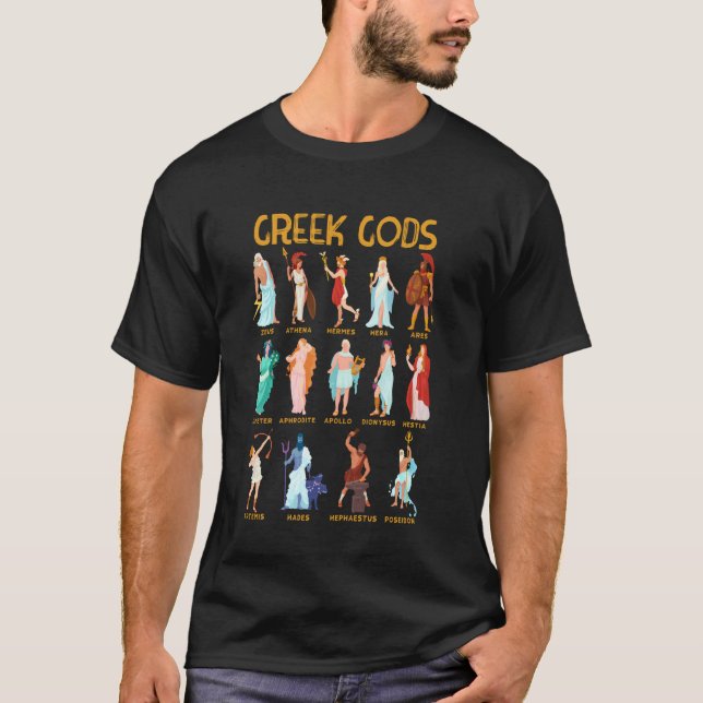 Camiseta Deuses Gregos Mitologia Grega Antiga Mito Grego (Frente)