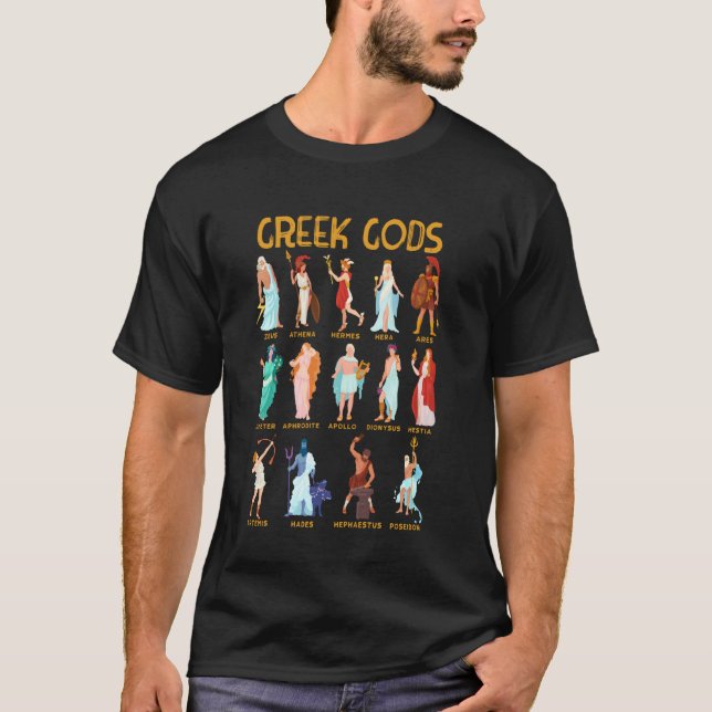 Camiseta Deuses Gregos Mitologia Grega Antiga Vida Grega Mi (Frente)