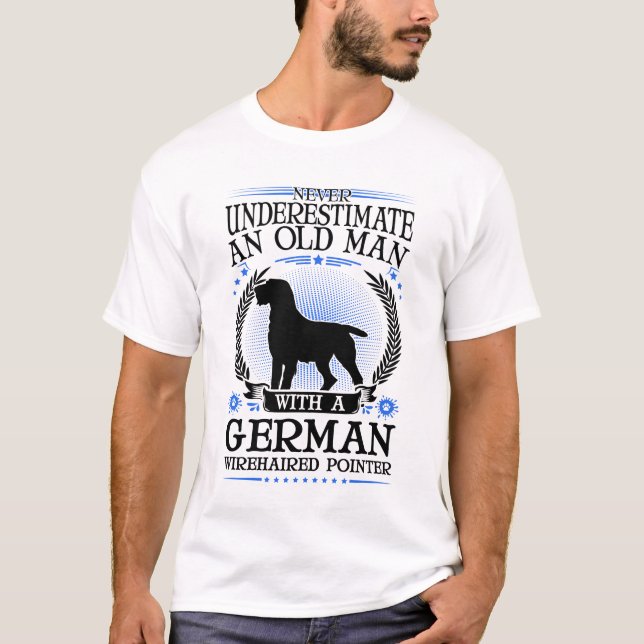 Camiseta Deutsch Drahthaar Alter Mann Wirehaired (Frente)