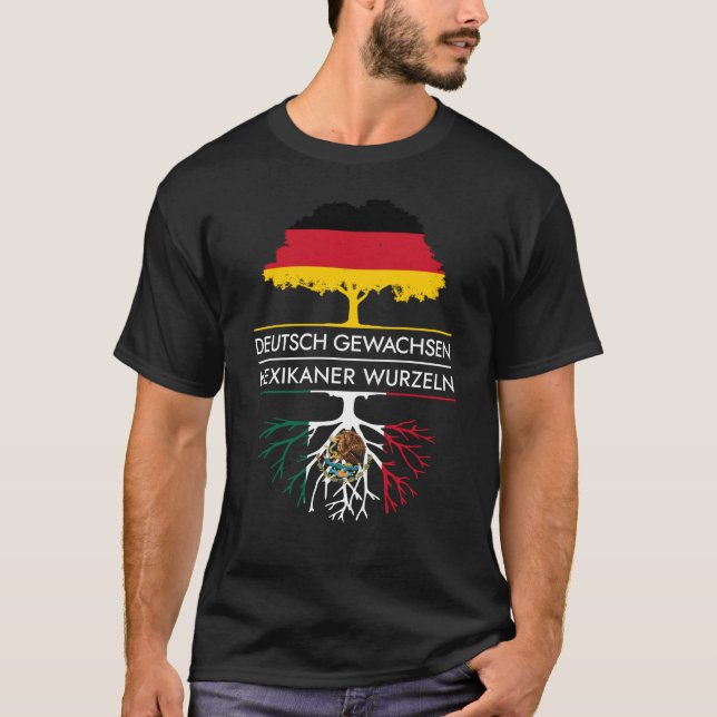 Camiseta Deutsch Gewachsen Mexikaner Wurzeln (Frente)