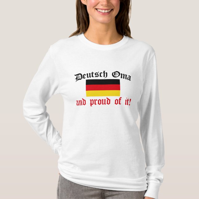 Camiseta Deutsch orgulhoso Oma (Frente)
