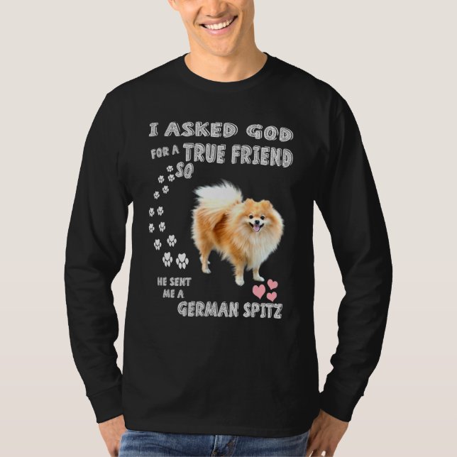 Camiseta Deutscher Spitz Mãe Fluffy Cachorro Pai Cute Germ (Frente)