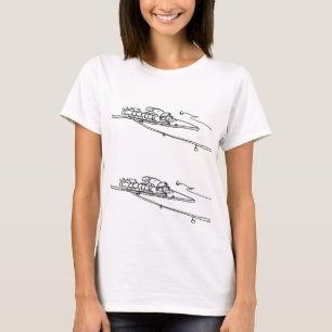 Camiseta Deutsches Eck, Koblenz Arte minimalista
