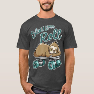Camiseta Devagar A Largura Do Animal Cortado Em Um Skate Ci