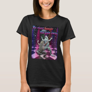 Camiseta Devemos Dançar Para Esquecer a Dor Sapos Dançantes