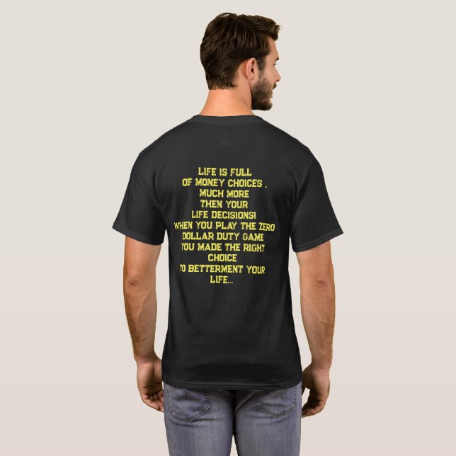 Camiseta Dever de Zero Dólar (Parte Traseira Completa)