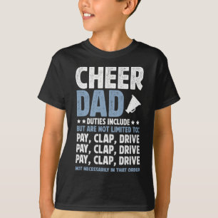 Camiseta Deveres de Pai de Cheerleader Pai de Cheerleading