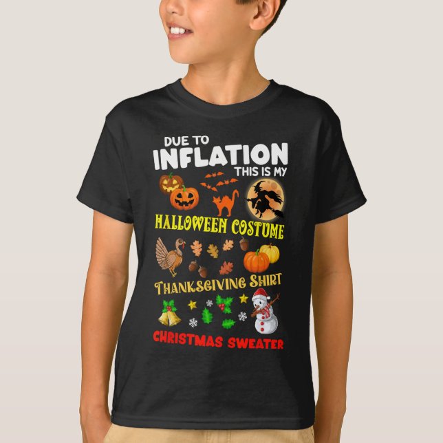 Camiseta Devido À Inflação, Este É O Meu Dia De Ação De Gra (Frente)