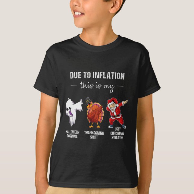 Camiseta Devido À Inflação, Este É O Meu Dia De Ação De Gra (Frente)