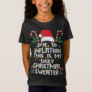 Camiseta Devido à Inflação Feia Doadores de Natal Engraçado