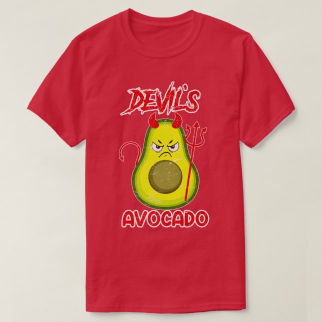 Camiseta Devil Avocado Devil Satã (Frente do Design)