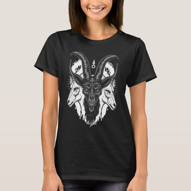 Camiseta Devil Baphomet  Occult Gothic Demon  2 (Frente)