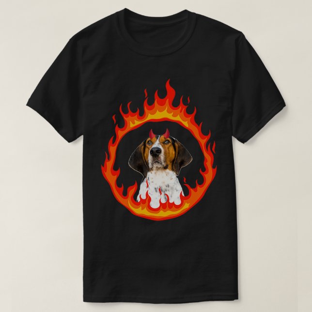 Camiseta Devil Dog Treing Walker Coonhound (Frente do Design)