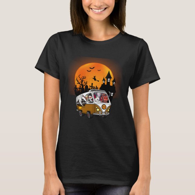 Camiseta Devil Ghost Skeleton Dracula Grim Reaper Halloween (Frente)