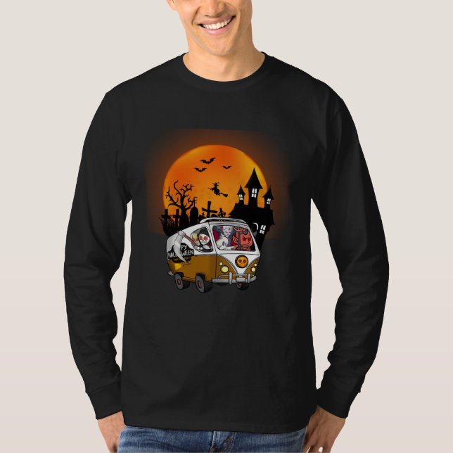 Camiseta Devil Ghost Skeleton Dracula Grim Reaper Halloween (Frente)