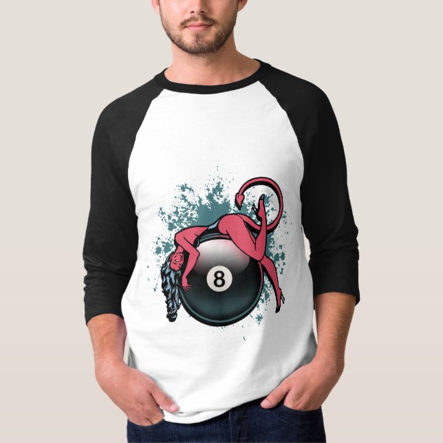 Camiseta Devil Girl 8 Ball (Frente)