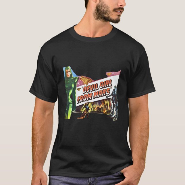 Camiseta Devil Girl From Mars Retro Sci Fi (Frente)