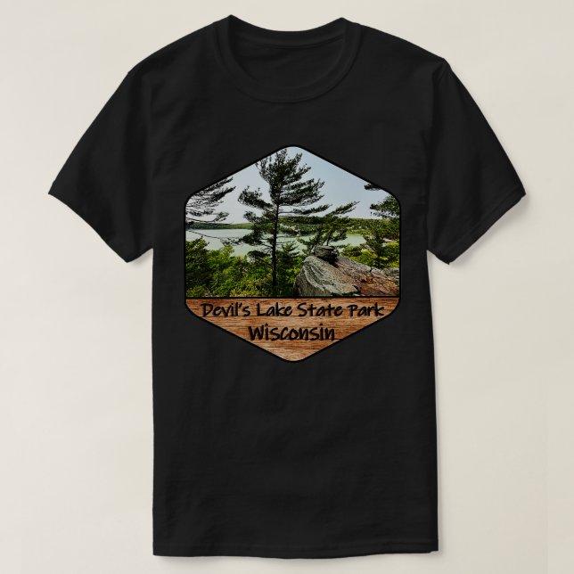 Camiseta Devils Lake State Park em Wisconsin (Frente do Design)