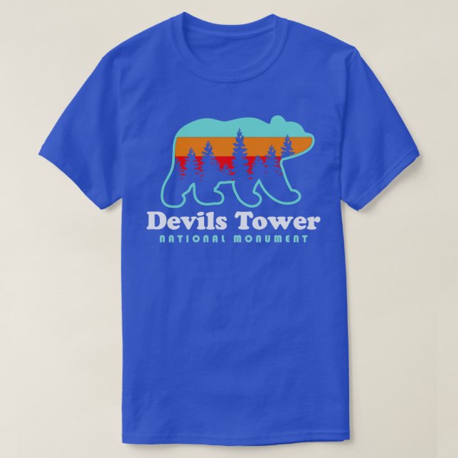 Camiseta Devils Torre Nacional Monumento Wyoming Colinas Ne (Frente do Design)