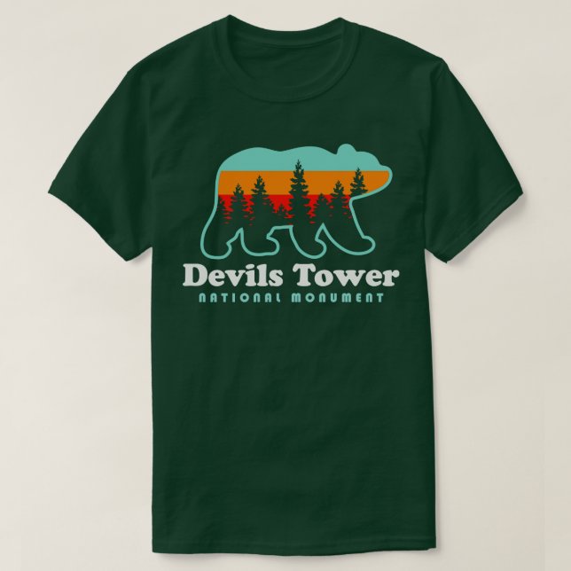 Camiseta Devils Torre Nacional Monumento Wyoming Colinas Ne (Frente do Design)