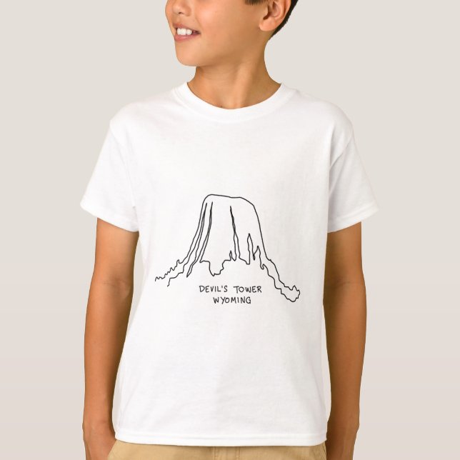Camiseta Devil's Tower Wyoming Cowboy State Nation (Frente)