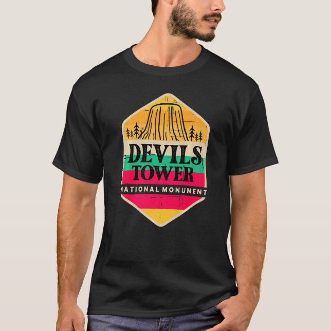 Camiseta Devils Tower Wyoming Monumento Nacional Souvenir (Frente)