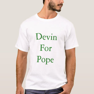 Camiseta Devin para o papa