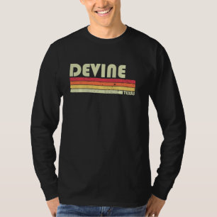 Camiseta DEVINE TX TEXAS Funny City Home Roots Gift Retro 7