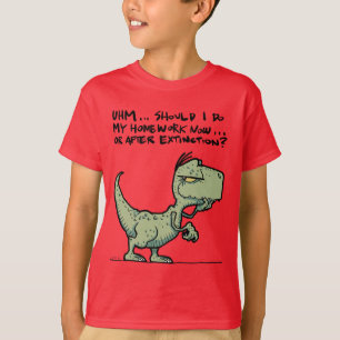 Camiseta Devo fazer meu dever de casa agora ou após a extin