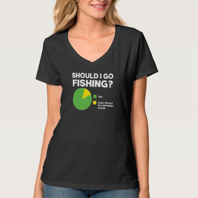Camiseta Devo Ir Pescar Gráfico De Pizza Engraçado? (Frente)