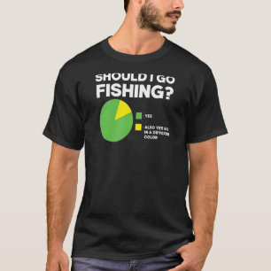 Camiseta Devo Ir Pescar Gráfico de Torta Engraçado